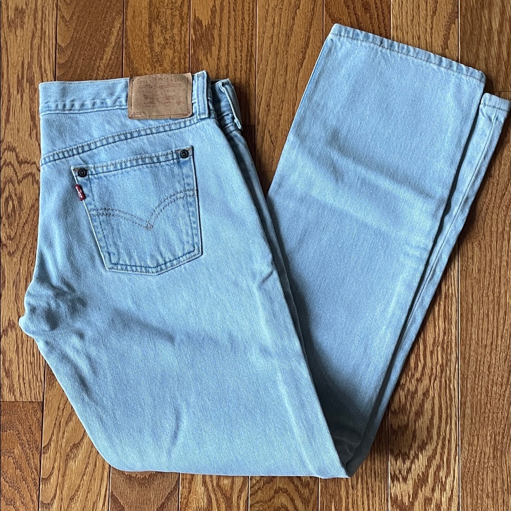 Women’s 502 Superlow Button Fly Levi's Sky Blue Straight Leg Jeans